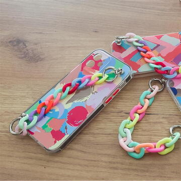 Husa Hurtel Color Chain Case gel flexible elastic case cover with a chain pendant for Samsung Galaxy A32 4G multicolour  (4)
