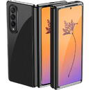Plating Case for Samsung Galaxy Z Fold 4 cover with a metallic frame black