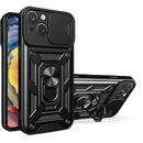 Hybrid Armor Camshield case for Realme 10 Pro+ armored cover with camera cover black