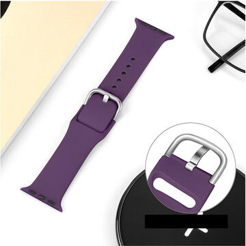 Hurtel Silicone Strap APS Silicone Watch Band 8/7/6/5/4/3/2 SE (41/40 / 38mm) Strap Watchband Purple