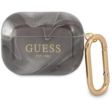 Guess GUAPUNMK AirPods Pro cover black/black Marble Collection