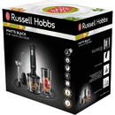 Russell Hobbs Mixer vertical Russell Hobbs Matte Black 3 in 1 24702-56, 500 W, Mini tocator, Tel, Negru/Inox