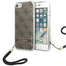 Guess Guess GUOHCI8H4STW iPhone SE 2022 / SE 2020 / 7/ 8 brown/brown hardcase 4G Print Strap