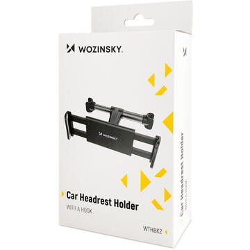 Wozinsky car headrest holder with hanger black (WTHBK2)