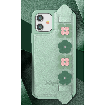 Husa Kingxbar Sweet Series case decorated with original Swarovski crystals iPhone 12 mini green