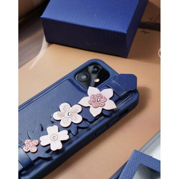 Husa Kingxbar Sweet Series case decorated with original Swarovski crystals iPhone 12 Pro / iPhone 12 black