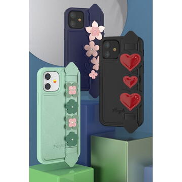 Husa Kingxbar Sweet Series case decorated with original Swarovski crystals iPhone 12 Pro Max green