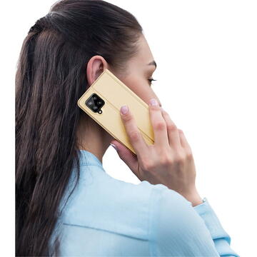 Husa DUX DUCIS Skin Pro Bookcase type case for Samsung Galaxy A42 5G golden
