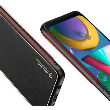 Husa Dux Ducis Yolo elegant case made of soft TPU and PU leather for Samsung Galaxy M30s black
