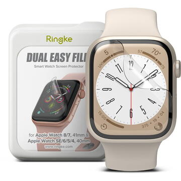 Smartwatch Ringke Dual Easy Film 3x Screen Protector for Apple Watch 8 / 7 45mm, SE 2022 / SE / 6 / 5 / 4 44mm
