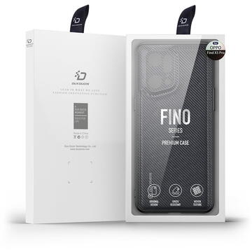 Husa Dux Ducis Fino case cover covered with nylon material Oppo Find X5 Pro black