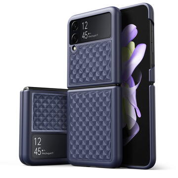 Husa Dux Ducis Venice case for Samsung Galaxy Z Flip 4 leather case blue