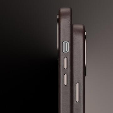 Husa Dux Ducis Naples Case for iPhone 14 Pro Max Leather Cover (MagSafe Compatible) Dark Brown