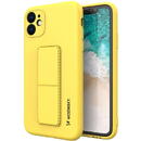Wozinsky Wozinsky Kickstand Case Silicone Stand Cover for Samsung Galaxy A32 4G Yellow