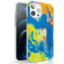 KINGXBAR Kingxbar Watercolor Series color case for iPhone 12 Pro Max yellowblue