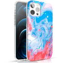 KINGXBAR Kingxbar Watercolor Series color case for iPhone 12 Pro Max Blue-pink