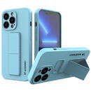 Wozinsky Wozinsky Kickstand Case silicone case with stand for iPhone 13 mini light blue