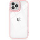 Kingxbar Sparkle Series case iPhone 13 Pro with crystals back cover pink