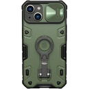 Nillkin CamShield Armor Pro Magnetic Case iPhone 14 Magnetic MagSafe Cover with Camera Cover Dark Green