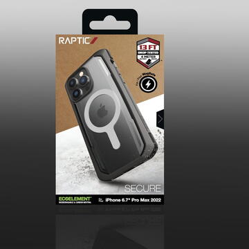 Husa Raptic X-Doria Secure Case for iPhone 14 Pro Max with MagSafe armored cover black