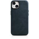 iCarer Oil Wax Premium Leather Case iPhone 14 Plus Magnetic Leather Case with MagSafe Dark Blue (WMI14220703-BU)