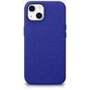 iCarer iCarer Litchi Premium Leather Case iPhone 14 Magnetic Leather Case with MagSafe Dark Blue (WMI14220709-DB)
