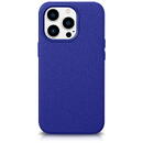 iCarer iCarer Litchi Premium Leather Case iPhone 14 Pro Magnetic Leather Case with MagSafe Dark Blue (WMI14220710-DB)
