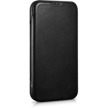 Husa iCarer CE Oil Wax Premium Leather Folio Case Leather Case iPhone 14 Pro Max Magnetic Flip MagSafe Black (AKI14220708-BK)
