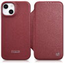 iCarer iCarer CE Premium Leather Folio Case iPhone 14 magnetic flip case MagSafe red (WMI14220713-RD)