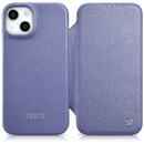 iCarer iCarer CE Premium Leather Folio Case iPhone 14 Magnetic Flip Leather Folio Case MagSafe Light Purple (WMI14220713-LP)