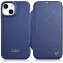iCarer iCarer CE Premium Leather Folio Case iPhone 14 magnetic flip case MagSafe blue (WMI14220713-BU)