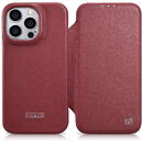 iCarer iCarer CE Premium Leather Folio Case iPhone 14 Pro Magnetic Flip Leather Folio Case MagSafe Red (WMI14220714-RD)
