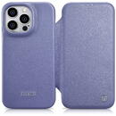 iCarer iCarer CE Premium Leather Folio Case iPhone 14 Pro Magnetic Flip Leather Folio Case MagSafe Light Purple (WMI14220714-LP)