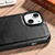 Husa iCarer Leather Oil Wax Genuine Leather Case for iPhone 14 (MagSafe Compatible) Black (WMI14220717-BK)