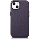 iCarer Case Leather Cover Case for iPhone 14 Plus Dark Purple (MagSafe Compatible)