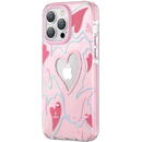 KINGXBAR Kingxbar Heart Star Series case for iPhone 14 Pro Max pink heart case