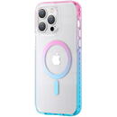 KINGXBAR Kingxbar PQY Ice Crystal Series magnetic case for iPhone 14 Plus MagSafe pink and blue
