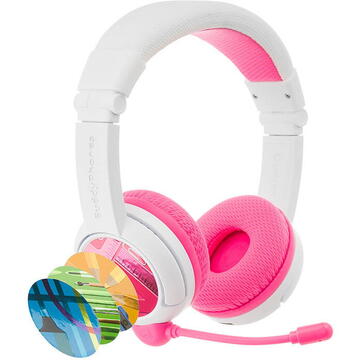 BuddyPhones kids headphones wireless School+ (Pink)