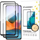 Wozinsky Wozinsky 2x Tempered Glass Full Glue Super Tough Screen Protector Full Coveraged with Frame Case Friendly for Xiaomi Redmi Note 10 Pro black