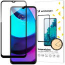 Wozinsky Wozinsky Super Durable Full Glue Tempered Glass Full Screen With Frame Case Friendly Motorola Moto E20 Black