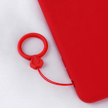 Hurtel Silicone lanyard for the phone diamond ring pendant for a finger orange