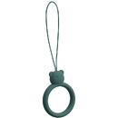 Hurtel A silicone lanyard for a phone bear ring on a finger bottle green