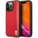 Ferrari FESAXHCP13XRE iPhone 13 Pro Max 6.7" red/red hardcase On Track Carbon Stripe