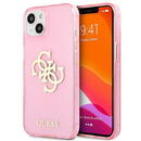 Guess GUHCP13SPCUGL4GPI iPhone 13 mini 5.4" pink/pink hard case Glitter 4G Big Logo