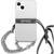 Guess GUHCP13SKC4GBSI iPhone 13 mini 5.4&quot; Transparent hardcase 4G Gray Strap Silver Chain