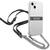 Guess GUHCP13SKC4GBSI iPhone 13 mini 5.4&quot; Transparent hardcase 4G Gray Strap Silver Chain