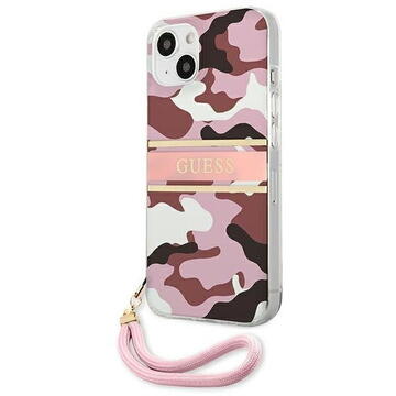 Guess GUHCP13SKCABPI iPhone 13 mini 5.4&quot; pink/pink hardcase Camo Strap Collection