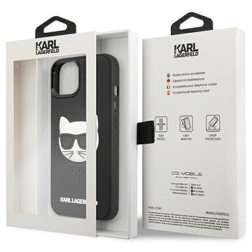 Karl Lagerfeld KLHCP13SCH3DBK 13 mini 5,4" czarny/black hardcase 3D Rubber Choupette