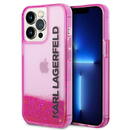 Karl Lagerfeld Karl Lagerfeld KLHCP14LLCKVF iPhone 14 Pro 6,1" różowy/pink hardcase Liquid Glitter Elong