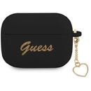 Guess Guess GUAPLSCHSK AirPods Pro cover black/black Silicone Charm Heart Collection
